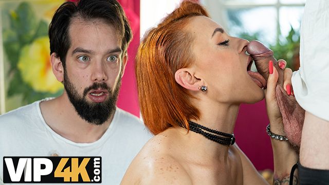 MATURE4K. Mature redhead craved a strong orgasm and managed to make it real